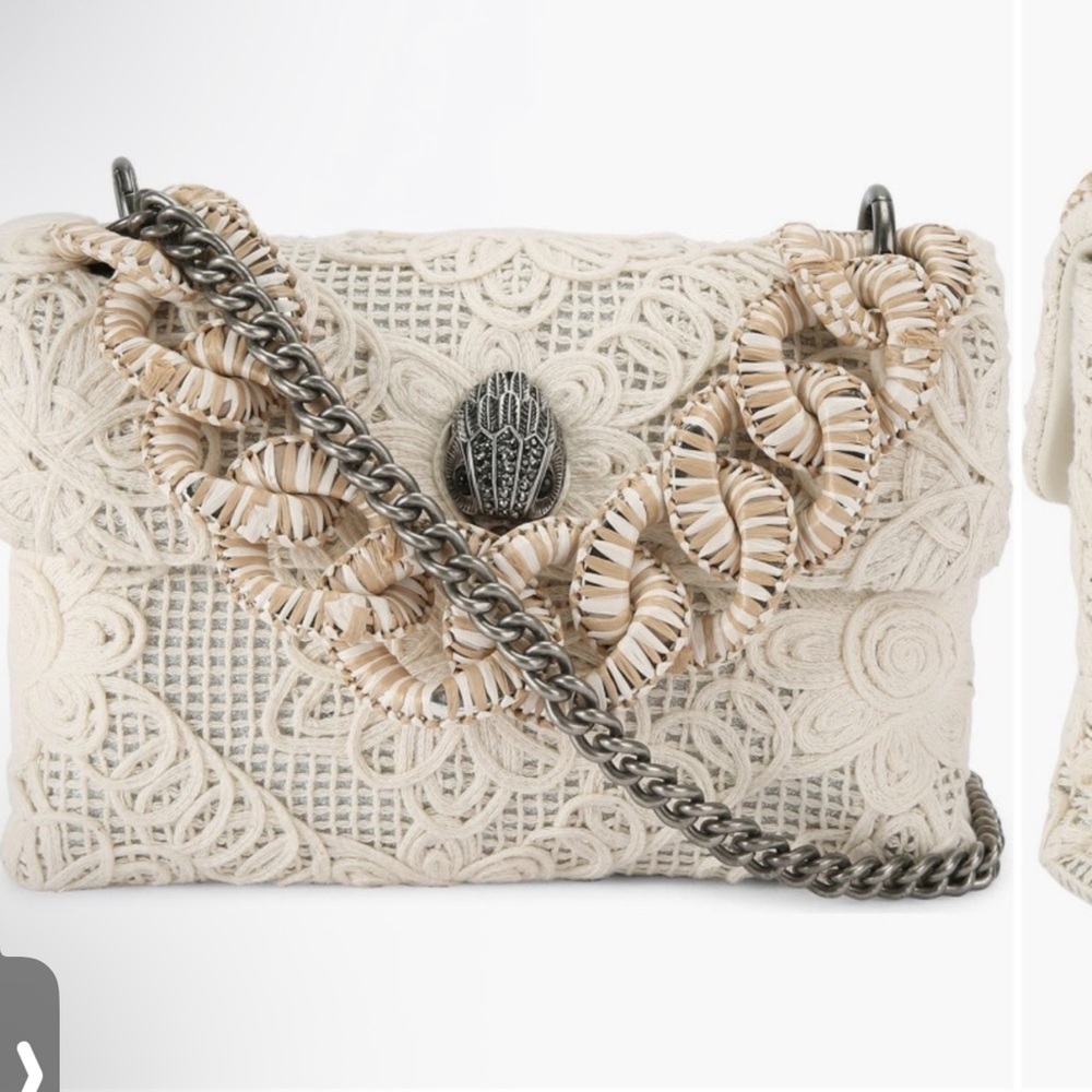 Kurt Geiger Cream Lace Crossbody Bag, new, never used